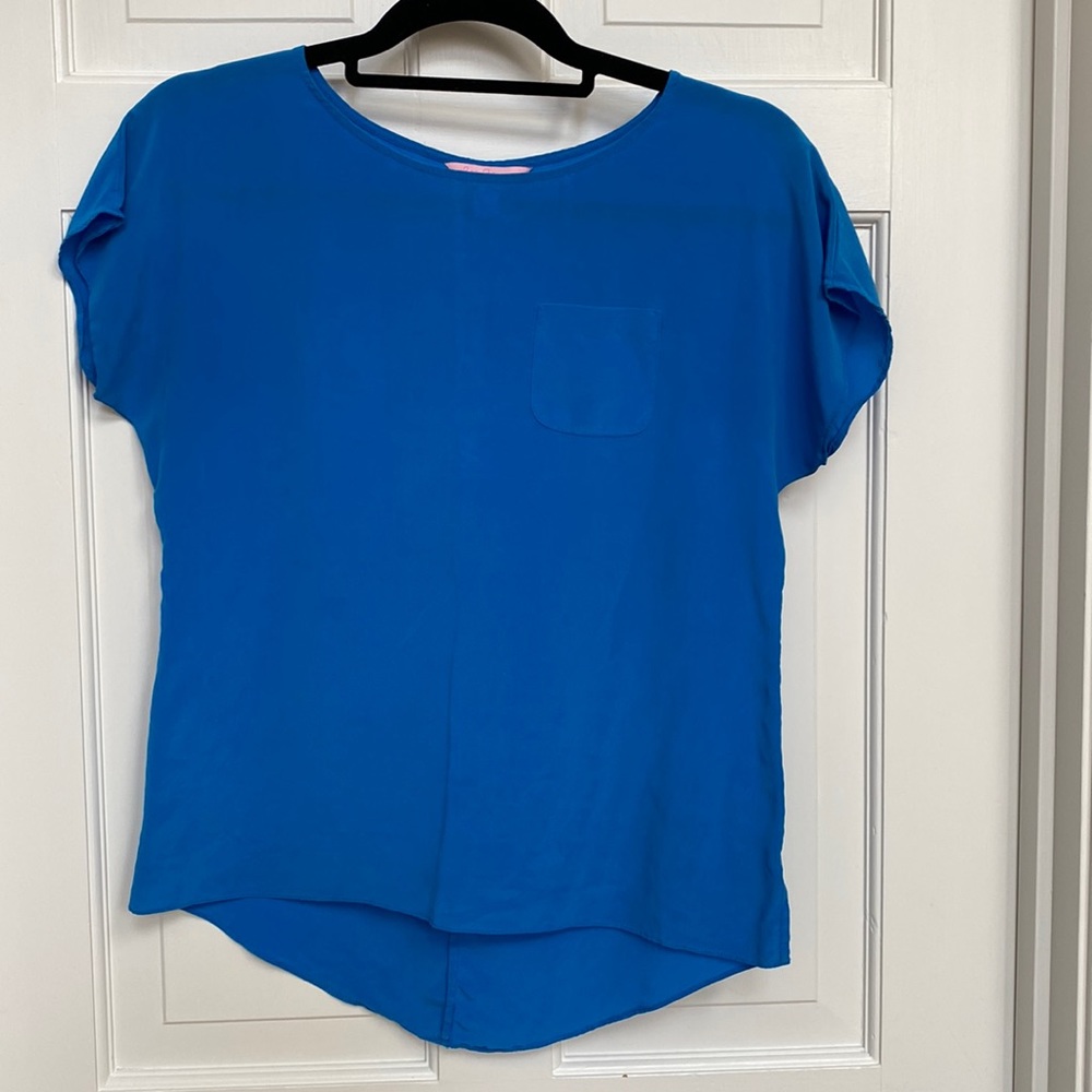 Lilly Pulitzer Blue Silk Blouse